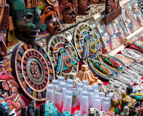 souvenirs y artesanía maya